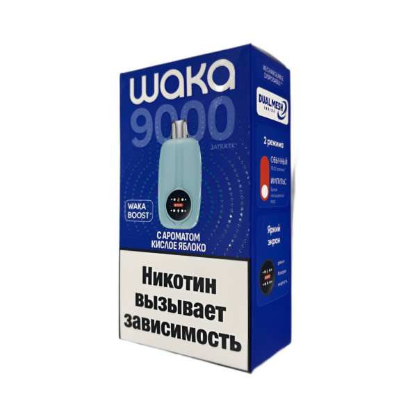 Электронная сигарета WAKA NOVO 9000 Кислое яблоко